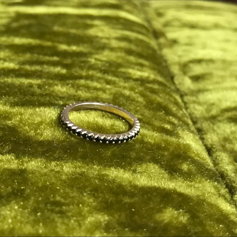 Black Diamond Micro Pave in 14K Yellow Gold - Picture 4 of 8